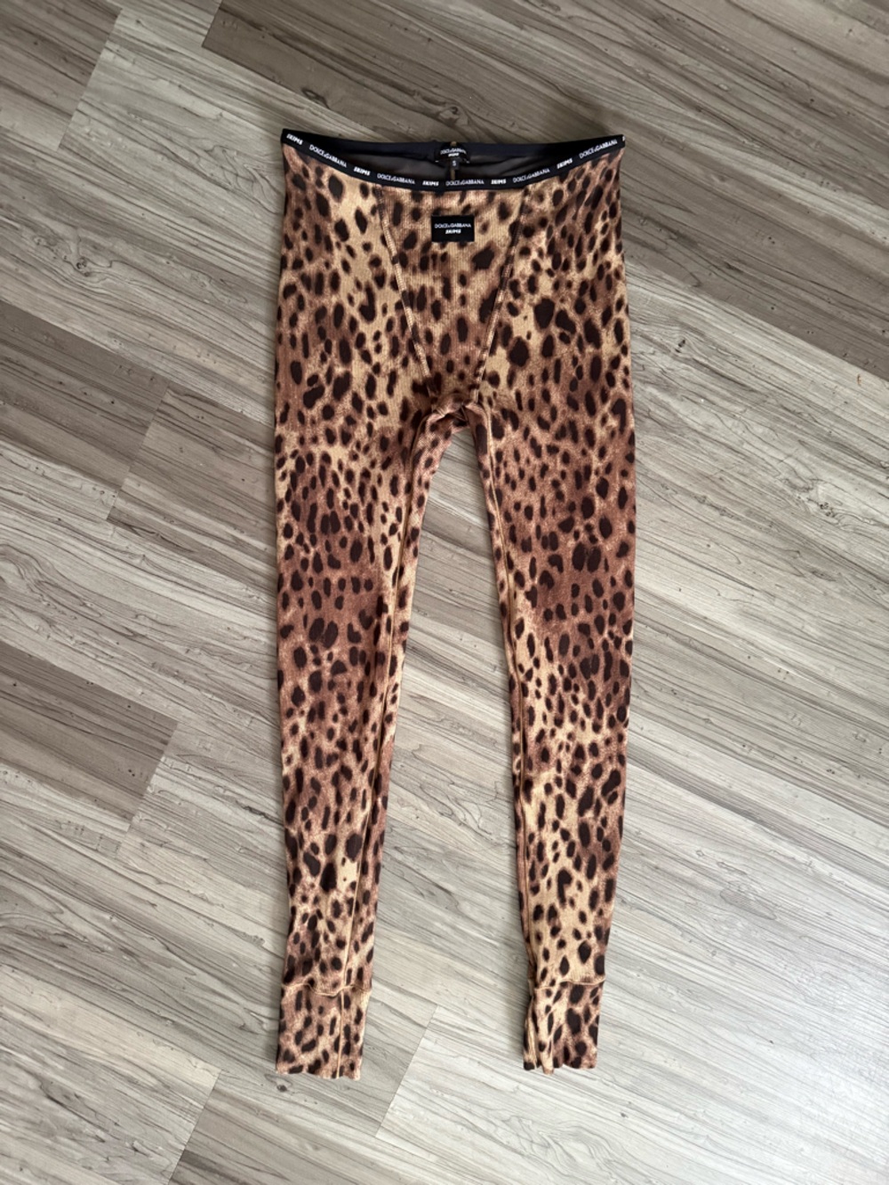 SKIMS Leopard Print Leggings in Brown and Tan
